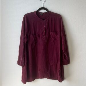 Eileen Fisher Deep Red Top